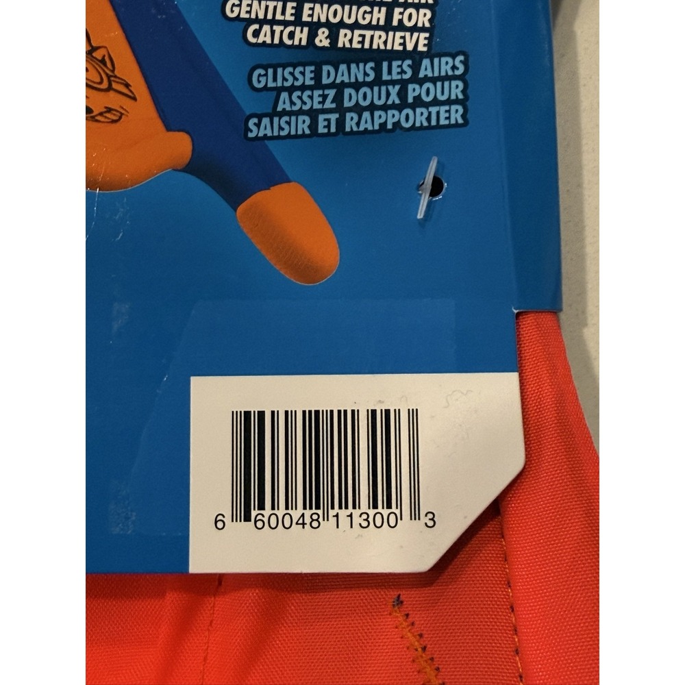 Chuckit! Flying Squirrel Medium Floating Canvas Dog Toy Orange Blue - Picture 5 of 16